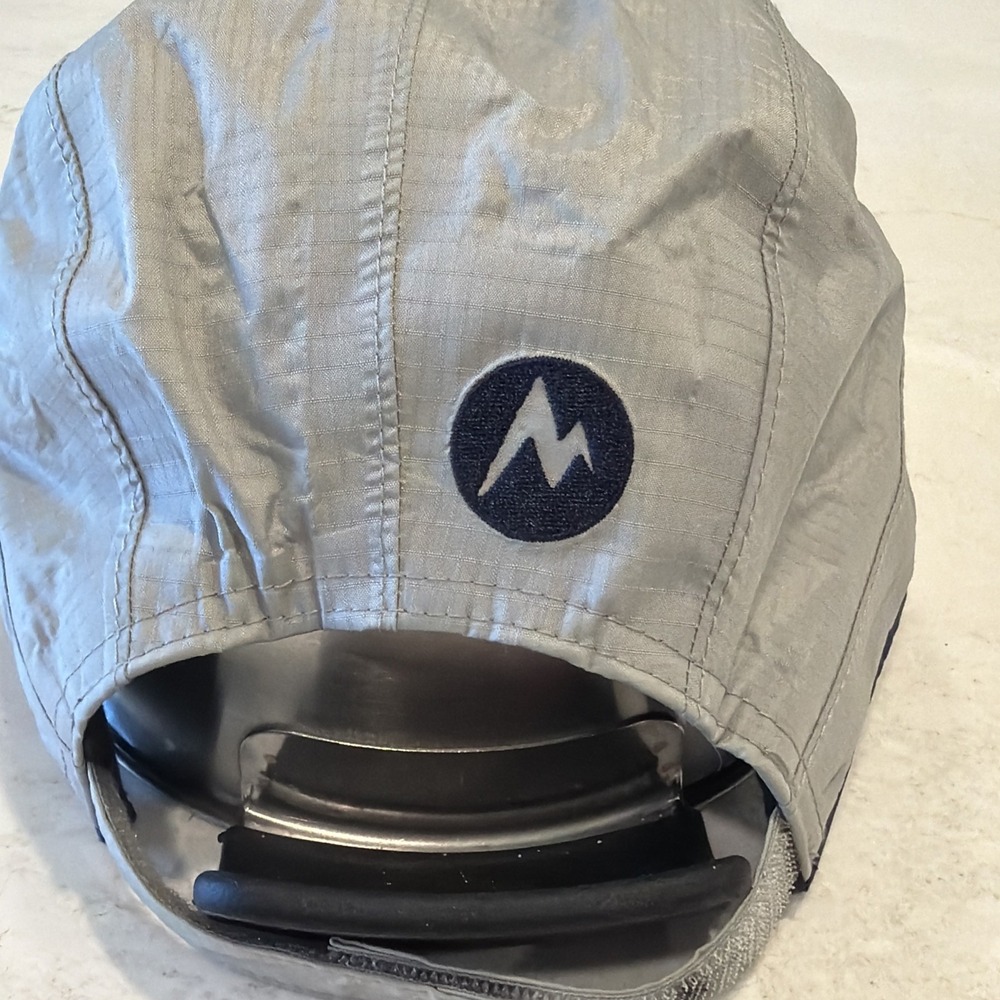 Marmot Baseball Cap Gray One Size Nylon Mesh Lining Adjustable back Hat - Picture 4 of 11